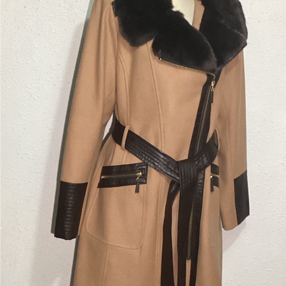 Via spiga faux fur trim wool blend jacket size 14 - Picture 5 of 14